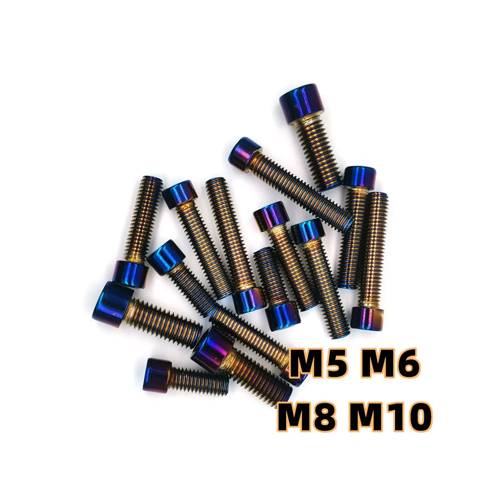 M5 M6 M8 M10 304 Hex Hexagon Socket Screws Alloy Steel Titanium Plating Gold Screw Length