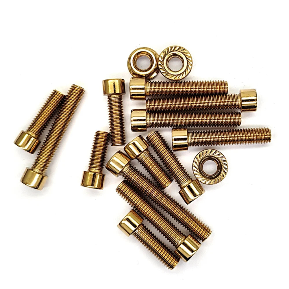 M5 M6 M8 M10 304 Hex Hexagon Socket Screws Alloy Steel Titanium Plating Gold Screw Length