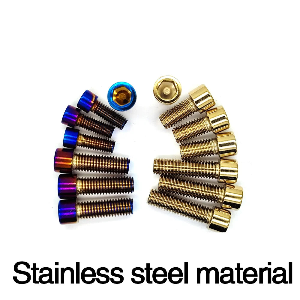 M5 M6 M8 M10 304 Hex Hexagon Socket Screws Alloy Steel Titanium Plating Gold Screw Length